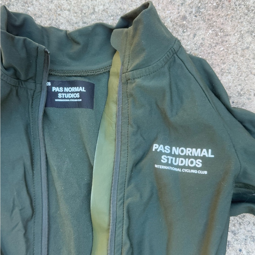 Pas Normal Studios Green Cycling Jersey Long Sleeve - Picture 4 of 5